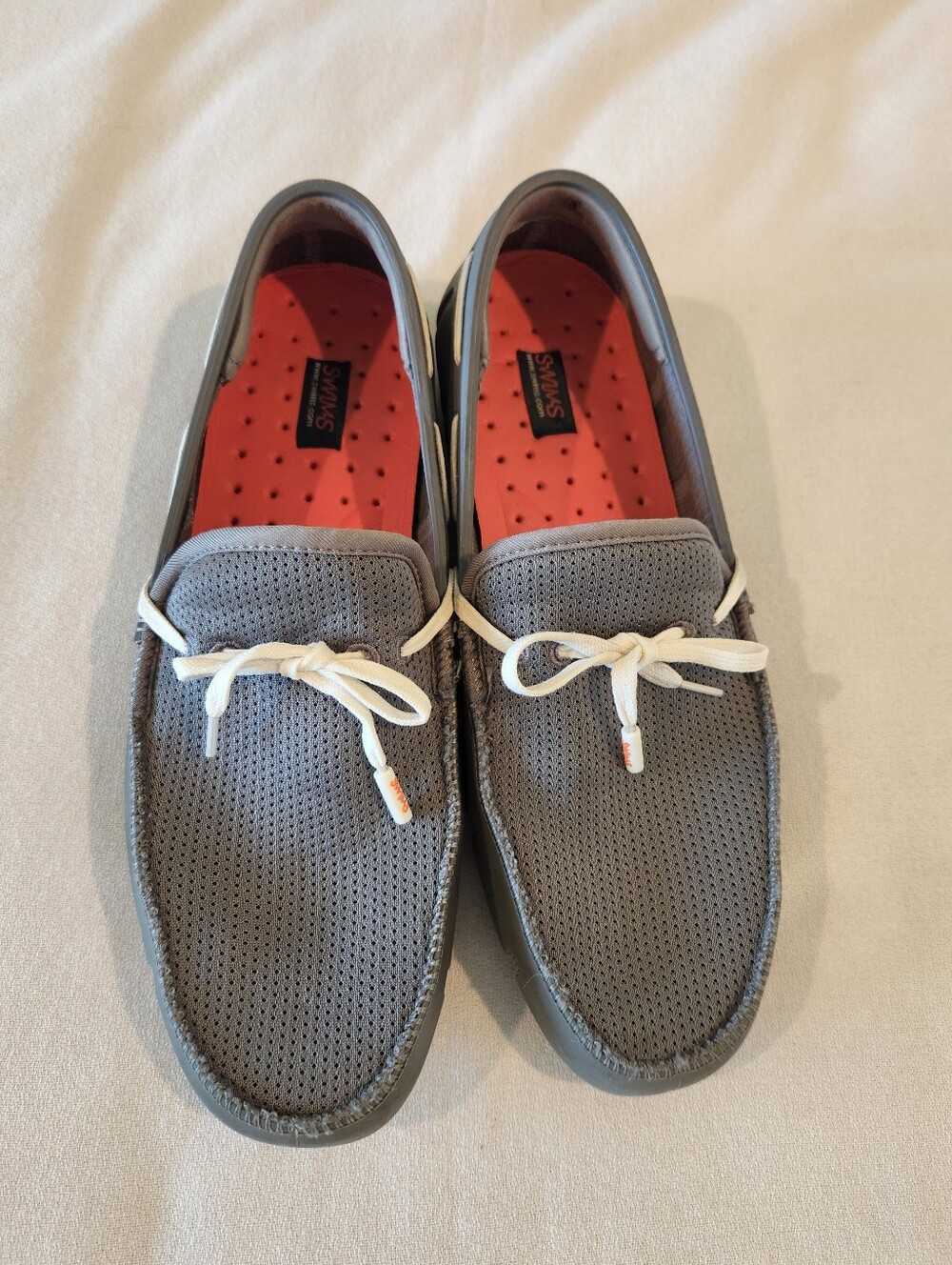 SWIMS Braided Lace Loafer Basalt Gray Mens Size 9 Boat Shoes Beach Resort